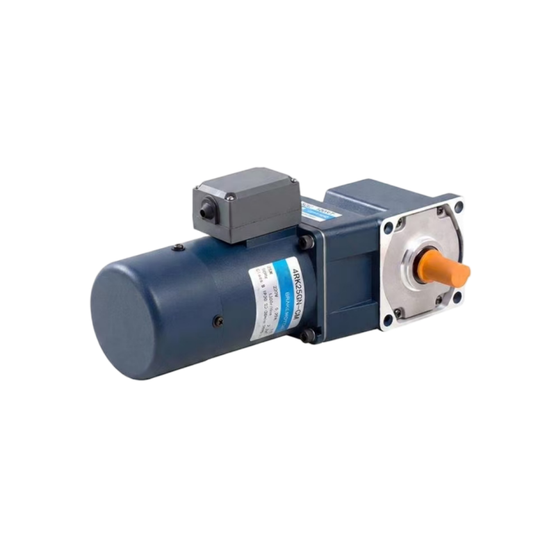 4rk25gncm 80mm 25w micro ac brake gear motor right angel gearbox 1
