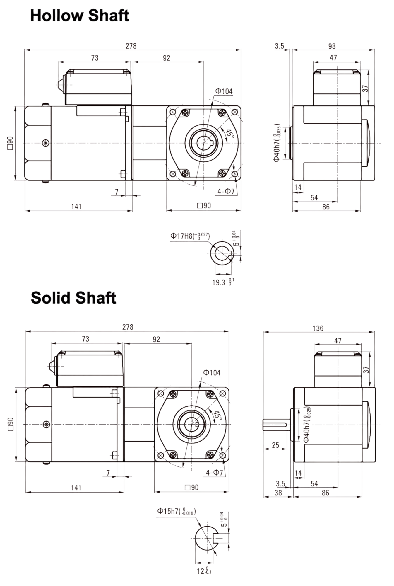 5IK60GU 5IK90GU 5IK120GU 5ik 120w 90mm induction right angel