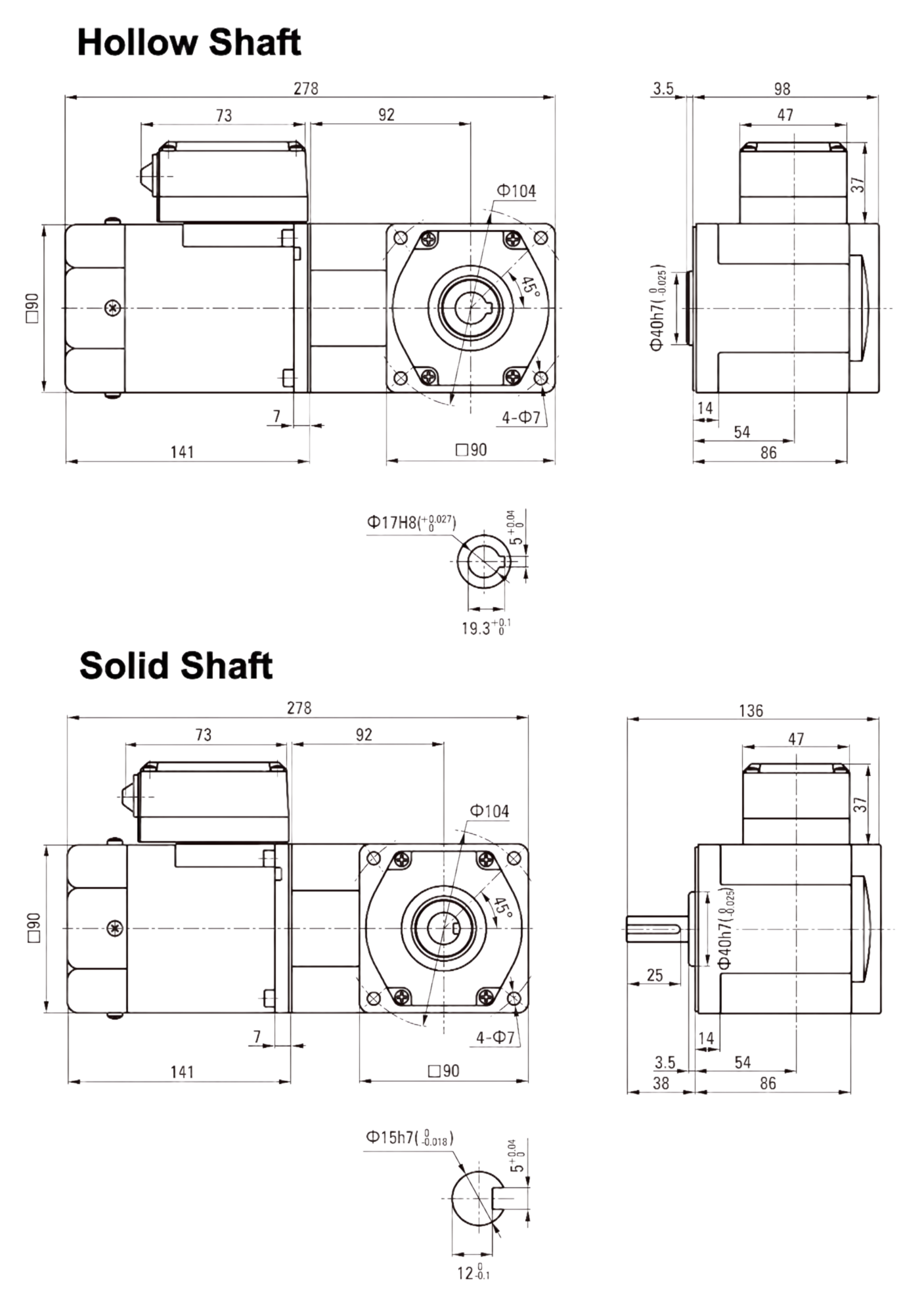 5RK60GU 5RK90GU 5RK120GU 5ik 120w 90mm reversible right angel