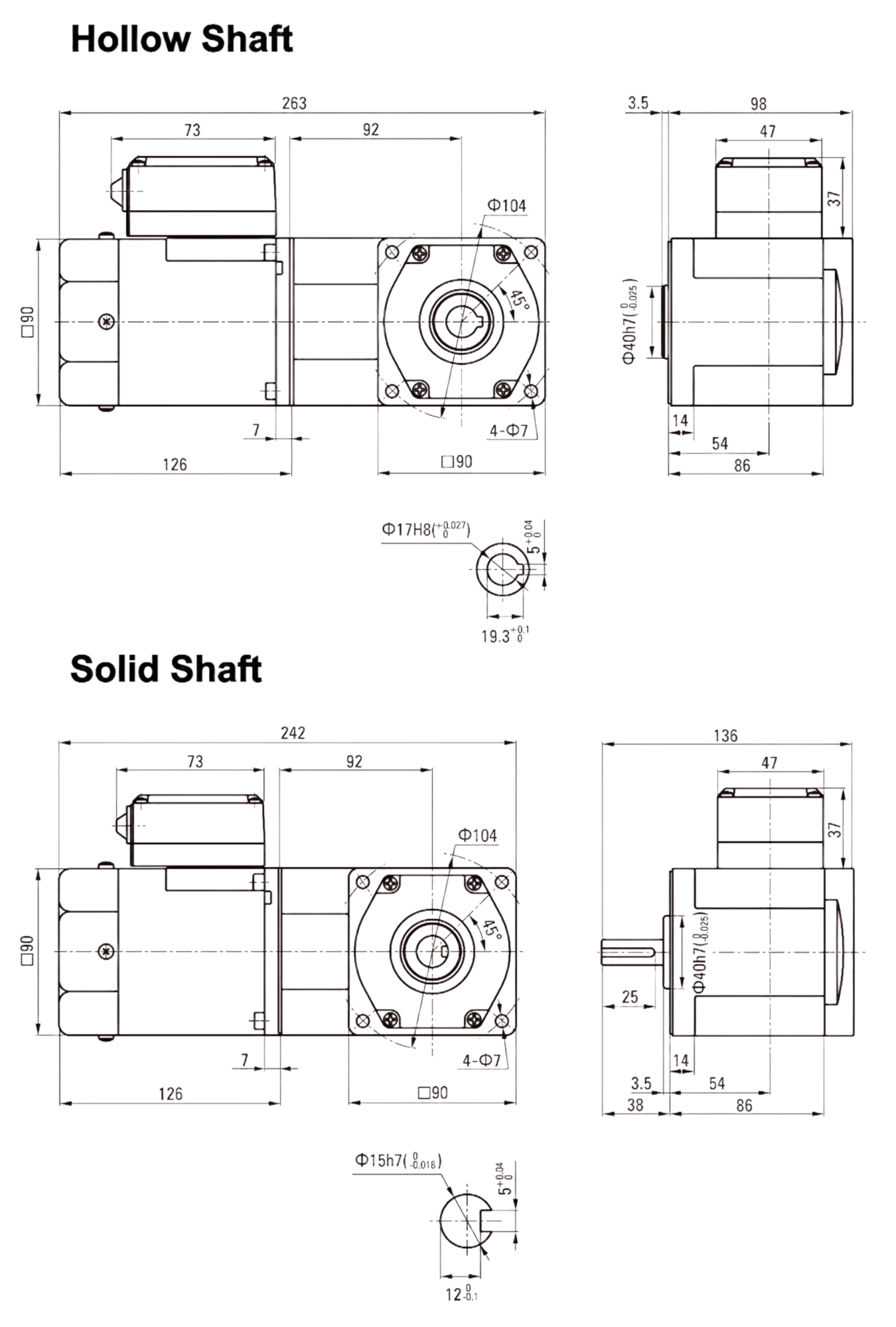 5IK60GU 5IK90GU 5IK120GU 5ik 60w 90mm induction right angel