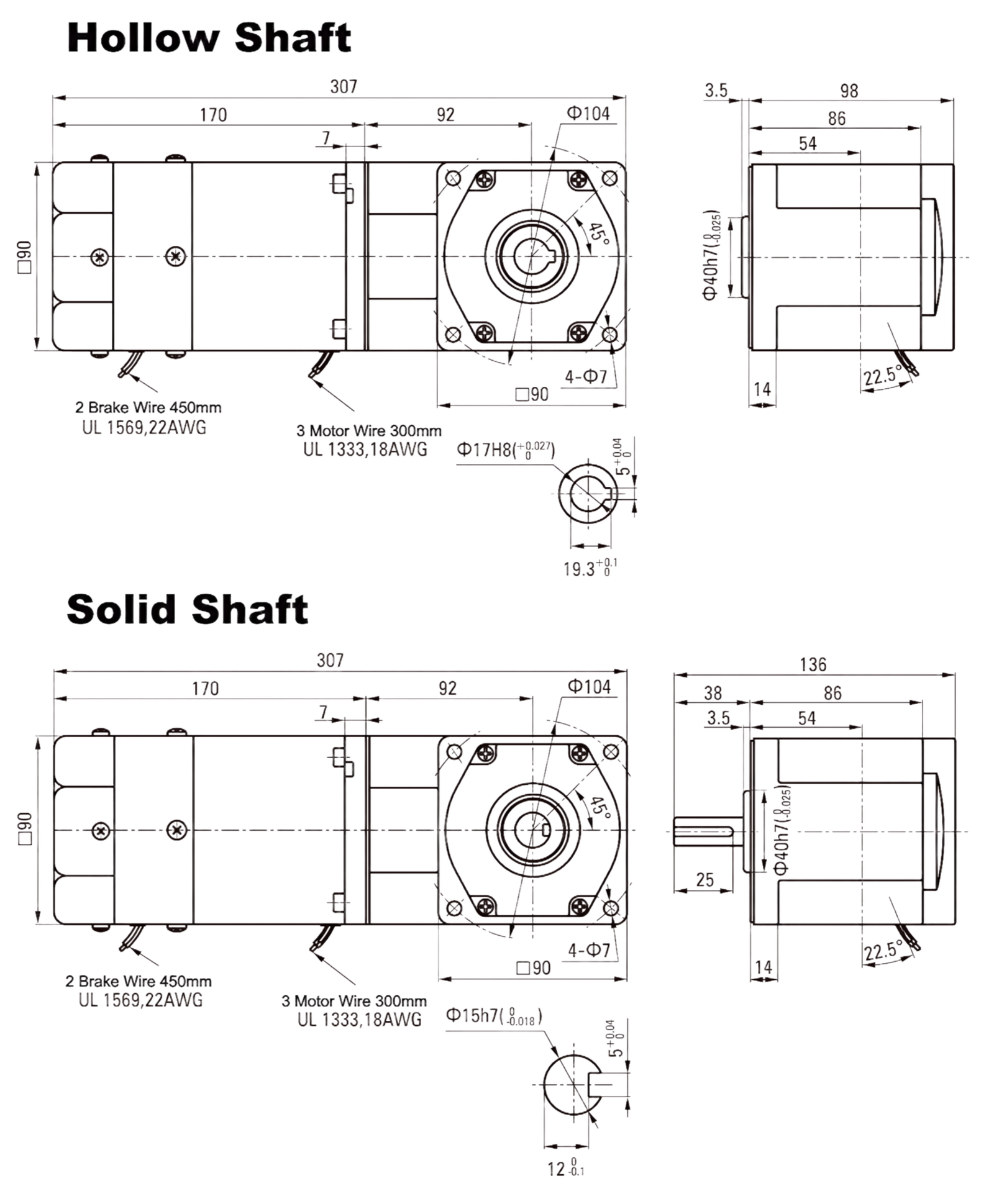 5RK40GU-□MF 5RK60GU-□MF 5RK90GU-□MF 5rk60gncm 90mm 60w micro ac brake gear motor right angel gearbox