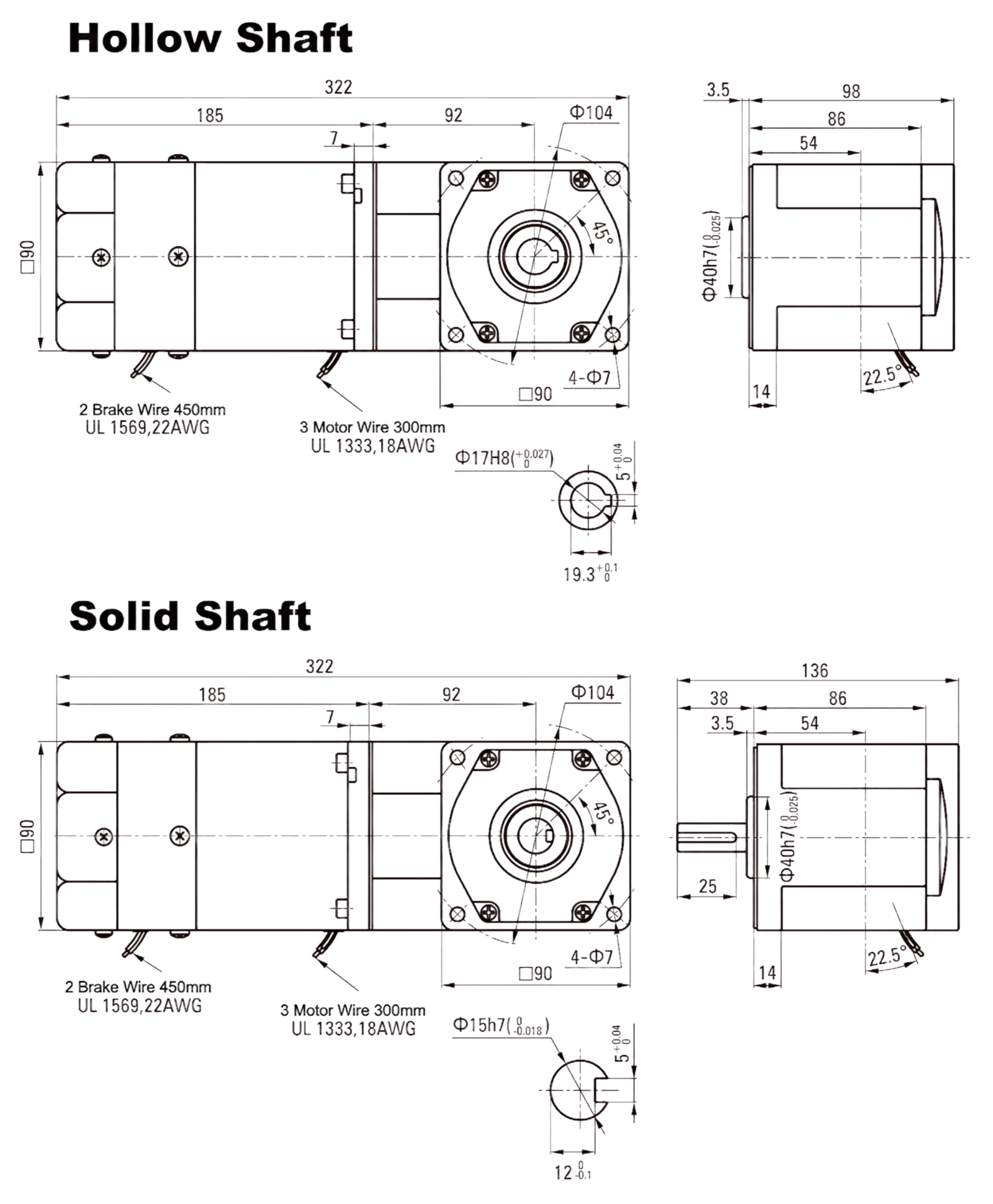 5RK40GU-□MF 5RK60GU-□MF 5RK90GU-□MF 5rk90gncm 90mm 90w micro ac brake gear motor right angel gearbox