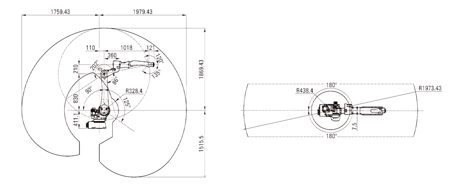 ZDFH0620B zdfh0620b work scope diagram