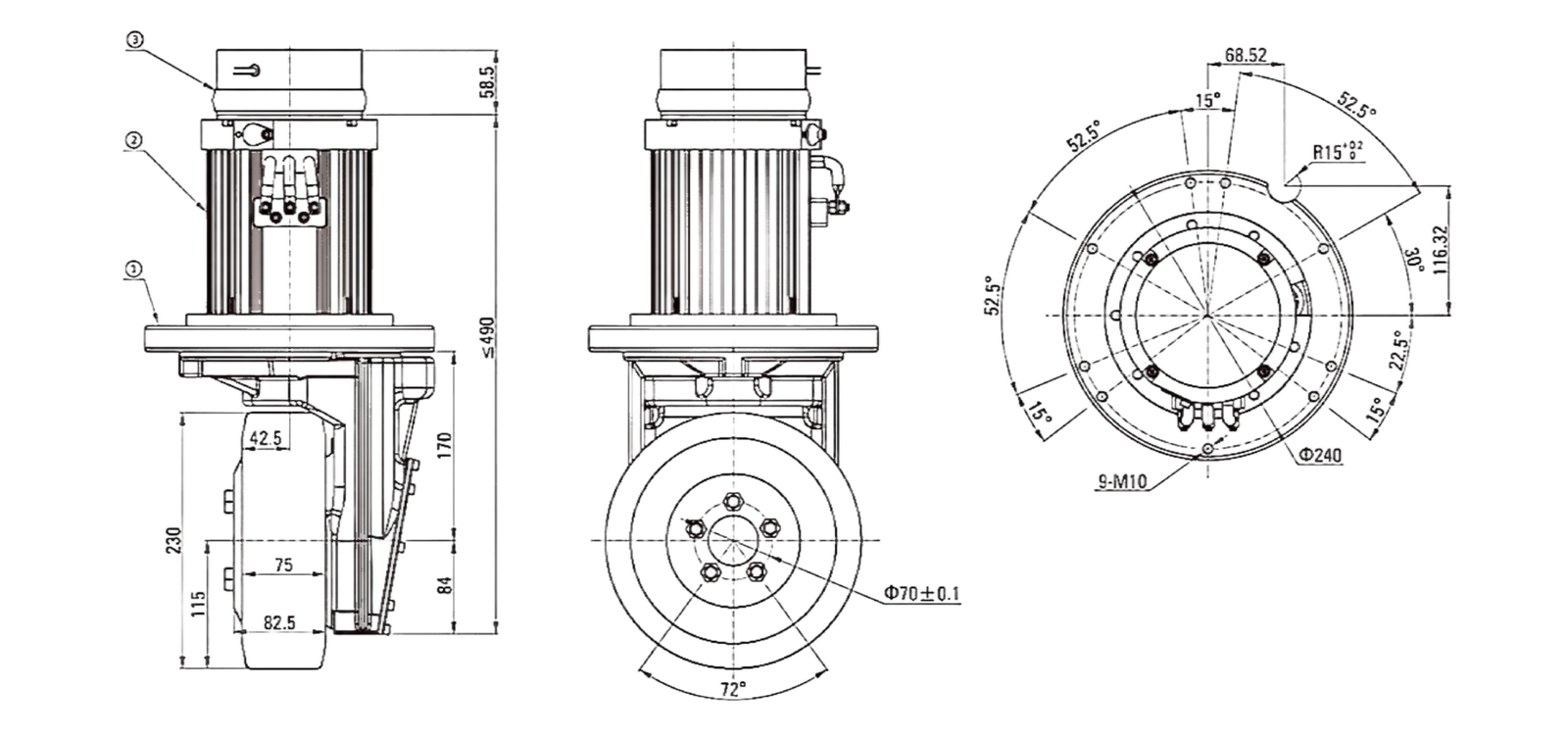 230 Low Voltage AC Vertical zdl1.5kw s16v 02&zv230 001